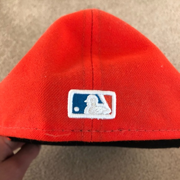 Miami Marlins New Era Flat Bill Hat (Orange) - Picture 3 of 4